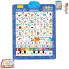 Interactive Bilingual Alphabet Wall Chart for Kids - English & Spanish Talking Poster with Songs, Numbers 1-20 & Piano Keys for Toddlers Ages 3+ Boys Girls (Blue) view 1