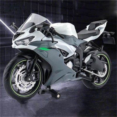 Collection Toys Alloy Diecast Collection Motorcycle Model 1:12 for for Ninja ZX-6R Ornaments Gifts(Gray)