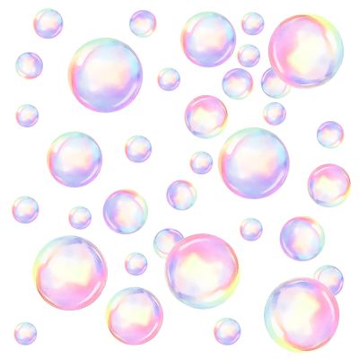 104 Pcs Colorful Bubbles Wall Decal 4 Sheets Bubble Window Decal Cutouts Ocean Bubble Wall Stickers Under The Sea Theme Party Deco Underwater World Background Decoration for Kids Room Bathroom