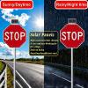 Aluminum Octagon Road Signs Traffic LED Blinking Stop Sign,24" Solar Powered LED Stop Sign,Octagon Metal Frame,for Highways,Schools, Urban areas,and Parks view 4