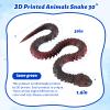3D-Printed Articulated Snake Toy, 30-Inch Realistic Python with Movable Joints, Red and Black Gradient Design, Home Office Desk Decoration view 2