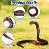 3D-Printed Articulated Snake Toy, 30-Inch Realistic Python with Movable Joints, Red and Black Gradient Design, Home Office Desk Decoration view 4