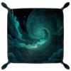 Abstract Clouds and Sky Folding Leather Dice Tray for Rolling, RPG DND Table Desk Dice Holder Mat Rolling Tray for Tabletop Board Game, Suitable for 5e, Warhammer 40k, 6.3"x6.3" view 2