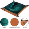 Abstract Clouds and Sky Folding Leather Dice Tray for Rolling, RPG DND Table Desk Dice Holder Mat Rolling Tray for Tabletop Board Game, Suitable for 5e, Warhammer 40k, 6.3"x6.3" view 3
