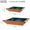 Abstract Clouds and Sky Folding Leather Dice Tray for Rolling, RPG DND Table Desk Dice Holder Mat Rolling Tray for Tabletop Board Game, Suitable for 5e, Warhammer 40k, 6.3"x6.3" view 4