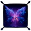 Abstract Butterfly Folding Leather Dice Tray for Rolling, RPG DND Table Desk Dice Holder Mat Rolling Tray for Tabletop Board Game, Suitable for 5e, Warhammer 40k, 8.1"x8.1" view 2