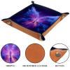 Abstract Butterfly Folding Leather Dice Tray for Rolling, RPG DND Table Desk Dice Holder Mat Rolling Tray for Tabletop Board Game, Suitable for 5e, Warhammer 40k, 8.1"x8.1" view 3