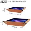 Abstract Butterfly Folding Leather Dice Tray for Rolling, RPG DND Table Desk Dice Holder Mat Rolling Tray for Tabletop Board Game, Suitable for 5e, Warhammer 40k, 8.1"x8.1" view 4