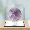 Transparent Acrylic Case Display and Mirrored Base, Action Figure Display Acrylic Box with Door, Square Plastic Case for Crystals Minerals(35x35x45cm/14x14x18in) view 1