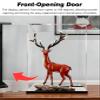 Transparent Acrylic Case Display and Mirrored Base, Action Figure Display Acrylic Box with Door, Square Plastic Case for Crystals Minerals(35x35x45cm/14x14x18in) view 2