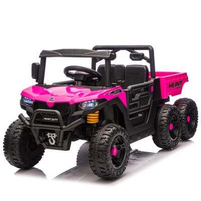 24V 440W Kids Ride On Six-Wheel Electric Dump Truck W/PC 2.4G, 4WD,Upgraded Anti-Collision bar,Six-Wheel Suspension, Bluetooth &with Music and Storie,Speeds 1.86-3.41 MPH for Kids Aged 3-5