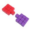 16mm Multicolor DIY Dice Set 20PCS Plastic Six Sided Dices with Storage Bag for Board Games Red Purple view 3