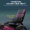 Aosom Kids Pedal Go Kart, Outdoor Ride on Toys with Swing Axle, Adjustable Seat, Handbrake, 4 Shock-Absorbing Wheels, Gift for Boys and Girls Aged 3-8 Years Old, Pink view 4