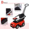 Aosom 2 in 1 Push Cars for Toddlers Kid Ride on Push Car Stroller Sliding Car with Horn Music Light Function Secure Bar Ride on Toy for Boy Girl 1-3 Years Old Red view 3