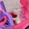 Aosom 3 in 1 Push Cars for Toddlers Kid Ride on Push Car Stroller Sliding Walking Car with Horn Music Light Function Secure Bar Ride on Toy for Boy Girl 1-3 Years Old Pink view 4