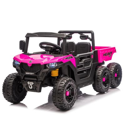 24V 400W Kids Ride On Six-Wheel Electric Dump Truck W/PC 2.4G, 4WD Super Performance,Six-Wheel Suspension, Bluetooth &Early Education with Music and Storie,Speeds 1.86-3.11 MPH for Kids Aged 3-5