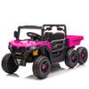 24V 400W Kids Ride On Six-Wheel Electric Dump Truck W/PC 2.4G, 4WD Super Performance,Six-Wheel Suspension, Bluetooth &Early Education with Music and Storie,Speeds 1.86-3.11 MPH for Kids Aged 3-5 view 4