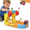 Magnetic Electric Train Set with 3D Magic Cube Track - Buildable Race Car Tracks for Kids Ages 4-8, STEM Learning Gift (Starter Set) view 1