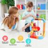 Magnetic Electric Train Set with 3D Magic Cube Track - Buildable Race Car Tracks for Kids Ages 4-8, STEM Learning Gift (Starter Set) view 2