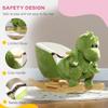 Qaba Baby Rocking Horse, Toddler Plush Dinosaur Animal Rocker with Seat Belt, 32 Songs, Hand Puppet, Kids Riding Horse Rocking Chair for 18-36 Months, Green view 3