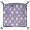 Purple Easter Eggs Folding Dice Rolling Tray for Tabletop RPG Adventure Games, Collapsible Handmade DND Dice Tray Holder, Dice Rolling Basket and Organizer with Snaps, 6.3"x6.3" view 2