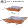 Purple Easter Eggs Folding Dice Rolling Tray for Tabletop RPG Adventure Games, Collapsible Handmade DND Dice Tray Holder, Dice Rolling Basket and Organizer with Snaps, 6.3"x6.3" view 4