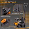 Aosom 2-in-1 Ride On Push Car for Toddlers 1-3, Licensed Lamborghini Stroller Sliding Car, Push-Along with Under Seat Storage Horn Engine Sound and Steering Wheel, Manual, Orange view 3