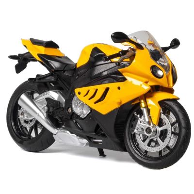 PuLaif Collection 1/12 for BMW S1000RR Off Road Toys Collection Gift Die Cast Motorcycle Model(Yellow)