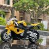 PuLaif Collection 1/12 for BMW S1000RR Off Road Toys Collection Gift Die Cast Motorcycle Model(Yellow) view 3