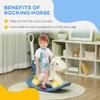 Qaba 4 in 1 Rocking Horse for Toddles 2-5 Years, Baby Ride on Horse with Detachable Push Handle & Balance Board, Kids Riding Horse Birthday Gift for Boys & Girls, Blue view 4