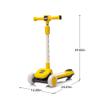 Kids Ride On 3-Wheel Scooter W/Buildable blocks, PU flashing wheels and Folding Kick Scooter,Thickened custom aluminum tube,5-position height-adjustable handlebar&one-touch footbrake for Kids Aged 3-9 view 2