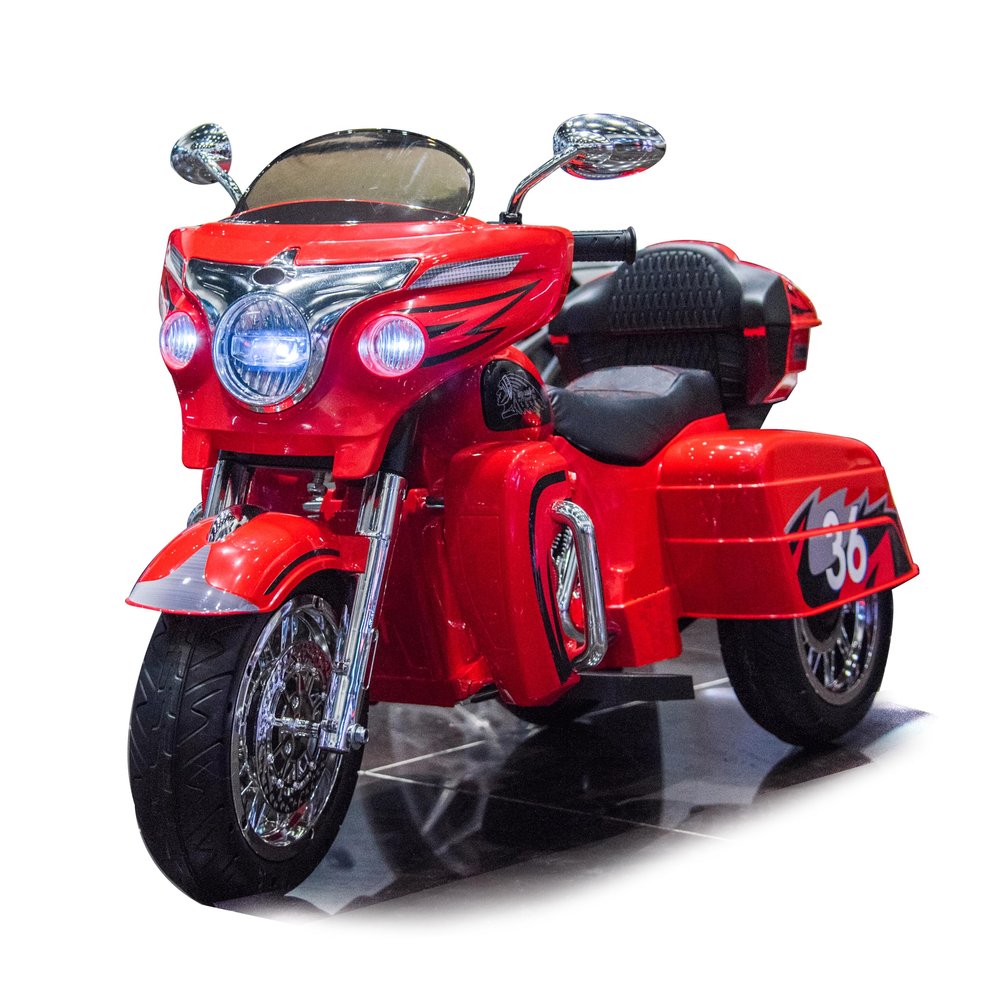 12V Two seat Motorcycle for Kids, Motorbike for Kids with Key Start /3 Wheels Headlight/Storage Box