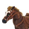 Qaba Sound-Making Ride On Horse Toy for Kids 3-5, Stuffed Animal with Neighing & Galloping Sounds, Soft Padded Seat, Holds Up to 110lbs, Brown Plush Rocking Horse view 3