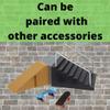 Jectse Skate Park Fingerboard, Ramp Parts Track Kids Toys Mini Skateboard for Children, with ABS Plastic Non Materials, Easy to Customize and Merge with Other Kits (As Shown) view 4