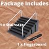 Jectse Skate Park Fingerboard, Ramp Parts Track Kids Toys Mini Skateboard for Children, with ABS Plastic Non Materials, Easy to Customize and Merge with Other Kits (F) view 2