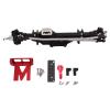 1/10 RC Front Axle Aluminum Alloy Diamond Shaped, Front Portal Axles for RC Crawler, CNC Machined Anodized Black Silver Upgrade Parts, Compatible with Axial Wraith 90018 90020 9004 (Black) view 1