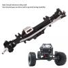 1/10 RC Front Axle Aluminum Alloy Diamond Shaped, Front Portal Axles for RC Crawler, CNC Machined Anodized Black Silver Upgrade Parts, Compatible with Axial Wraith 90018 90020 9004 (Black) view 3