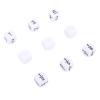 6 Sided Dice Set Bulk 30Pcs 16mm White Plastic Dice with Storage Bag for Board Games Math Games Teaching Props view 3