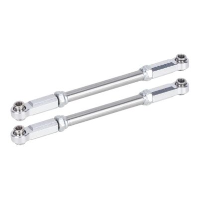 Aluminum Adjustable Steering Links Rod RC for Traxxas for Slash 4x4 4WD Heavy Duty Parts confident(Silver)