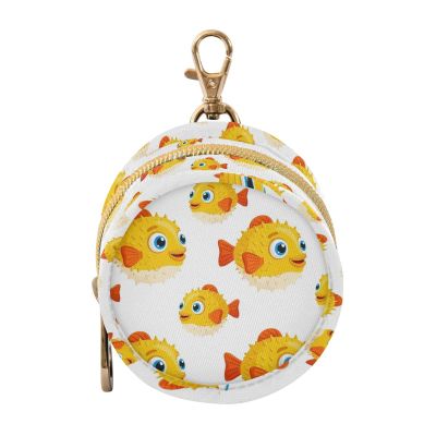 Cartoon Fish White Pattern Pacifier Holder Case with Clip Portable Pacifier Storage Container for Girls Boys Baby Pacifier Cover Pouch for Diaper Bag, Stroller or Purse