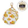 Cartoon Fish White Pattern Pacifier Holder Case with Clip Portable Pacifier Storage Container for Girls Boys Baby Pacifier Cover Pouch for Diaper Bag, Stroller or Purse view 2
