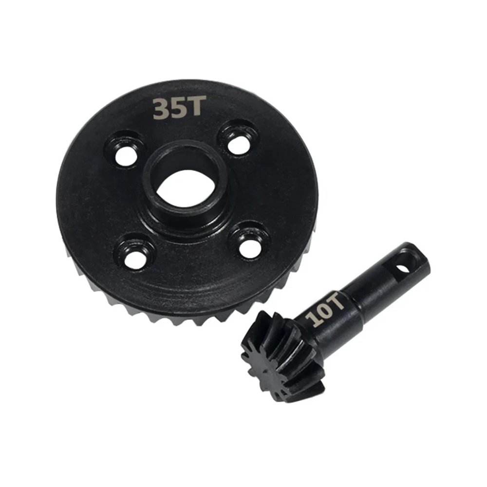 1 Set Steel Axle Differential Gears Ring Pinion 1/10 RC Crawler Car for TRX4 TRX6 for Defender confident(10T 35T)