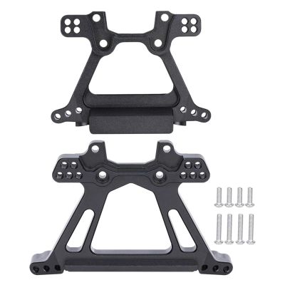 1Set Aluminum Alloy Front and Rear Shock Tower for Traxxas for Slash 4x4 4WD RC Car Replacement confident(Black)