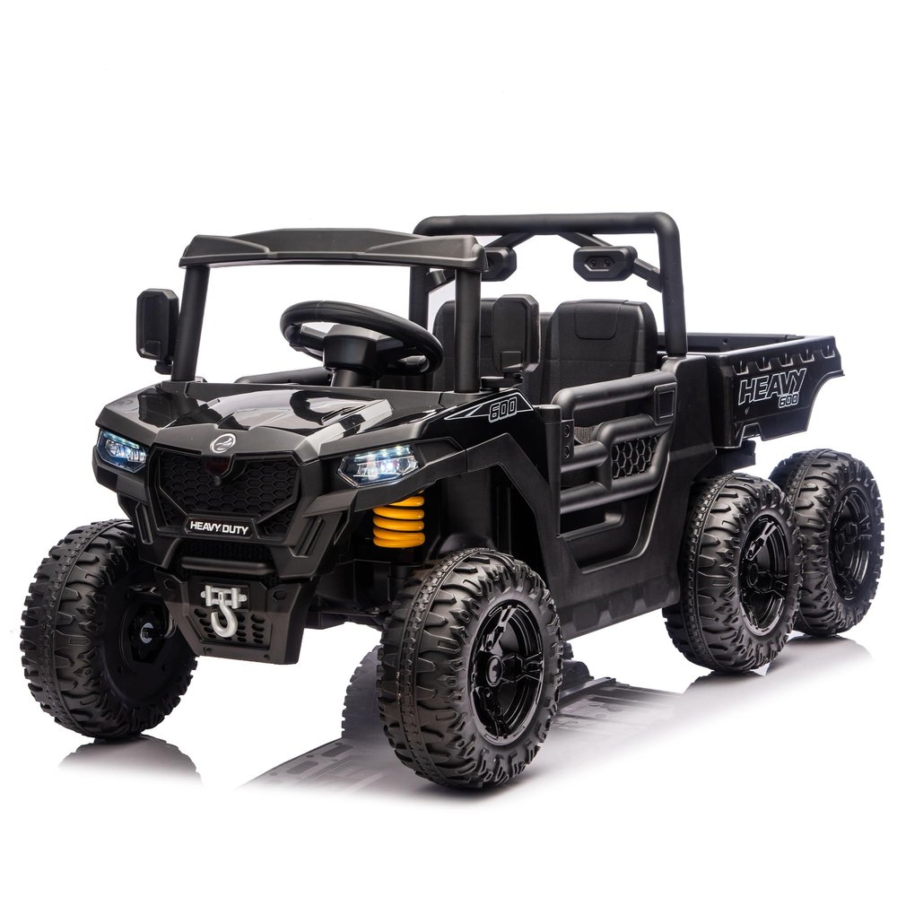 24V 400W Kids Ride On Six-Wheel Electric Dump Truck W/PC 2.4G, 4WD Super Performance,Six-Wheel Suspension, Bluetooth &Early Education with Music and Storie,Speeds 1.86-3.11 MPH for Kids Aged 3-5