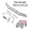 Aluminium Alloy RC Front Bumper Guard, Upgrade Parts for RGT 1/10 Truck Overland Rock Cruiser EX86100, Durable Lightweight Bumper with Novel Design, for RC Car Accessor (Silver B-R86025S) view 2