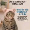 Adorable Animal Pet Hats Soft Plush Cat Pet Costumes Headwear for Cats Small Dogs Perfect for Halloween Photoshoots Holidays Daily Fun Bear Pet Panda White Goose Pet (Pink Bear Hat,Medium) view 3