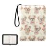 Cute Glasses Dogs Card Binder 4 Pocket Portable Trading Collection Album Holder Binder Game Card Case Book with Zipper 400 Game Cards 50 Removable Sleeve view 1