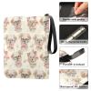 Cute Glasses Dogs Card Binder 4 Pocket Portable Trading Collection Album Holder Binder Game Card Case Book with Zipper 400 Game Cards 50 Removable Sleeve view 3