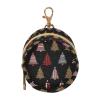 Tree Christmas Black Snow Print Pacifier Holder Case with Clip Portable Pacifier Storage Container for Girls Boys Baby Pacifier Cover Pouch for Diaper Bag or Purse Stroller view 1