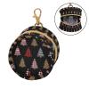 Tree Christmas Black Snow Print Pacifier Holder Case with Clip Portable Pacifier Storage Container for Girls Boys Baby Pacifier Cover Pouch for Diaper Bag or Purse Stroller view 2